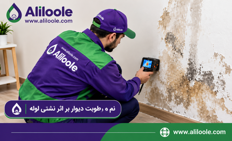 نشانه های نشتی لوله آب و ایجاد نم روی دیوار ساختمان